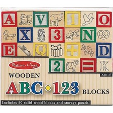ABC123 Wooden Blocks - Melissa  Doug