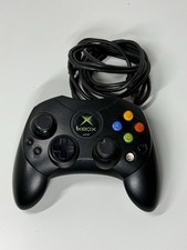 Original Xbox OEM S Type Black Controller with Breakaway Cable TESTED