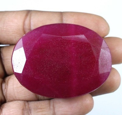 267.30 Carat Oval Cut Natural African Red Ruby Gemstone