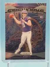 2024 Panini Prizm - Fireworks J.J. McCarthy #18 (RC)