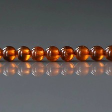 4mm Spessartine Garnet Beads Smooth Round Natural Gemstone 15" Strand DIY