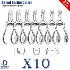 Thick Nail Barrel Ring Lock Cutter Spring Action Clipper Manicure Pedicure Tool