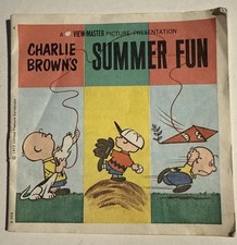 View-Master CHARLIE BROWN S SUMMER FUN B548 3 Reel Set Booklet V6