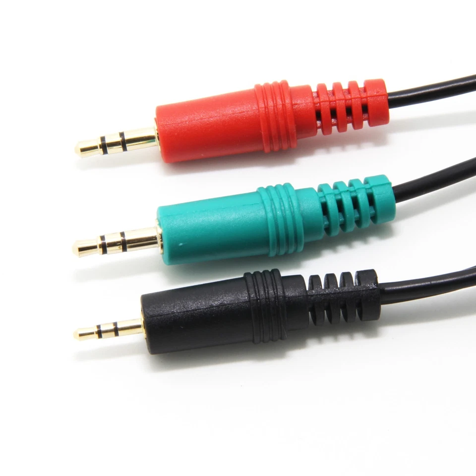 Fone de Ouvido para Jogos de PC 6' 3,5mm a Dual 2,5mm Cabo Divisor para Razer Astro Logitech - Imagem 3 de 4