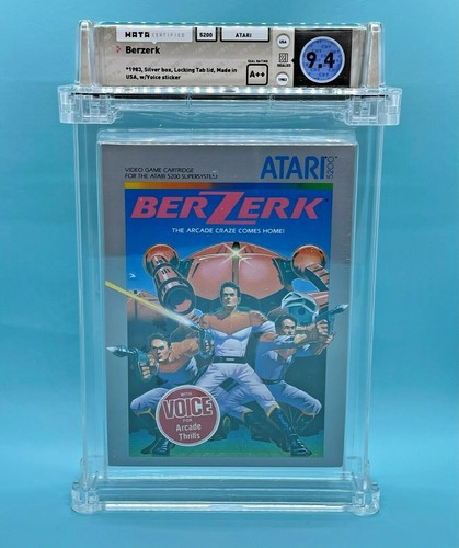 BERZERK - WATA 9.4 A++ ** Atari 5200 ** NEW and MINT - RARE SILVER BOX !! - Picture 2 of 10