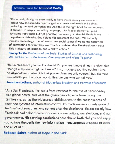 Antisocial Media How Facebook Disconnects Us and Undermines Democracy by Siva VG - 第 3/10 張圖片