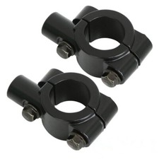 2Pcs Mirror Mount Black Sturdy Mirror Mount Bracket Motorcycle US