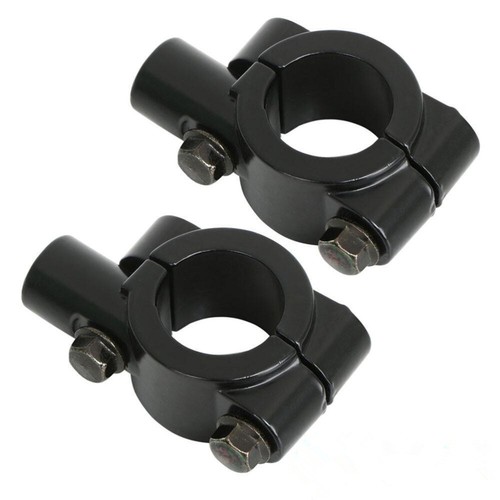 2Pcs Support de Rétroviseur Noir Support de Rétroviseur Robuste Moto US