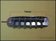 Low Profile MIJ style Guitar Bridge 4mm hole, 74mm Spacing EZPZ PARTS