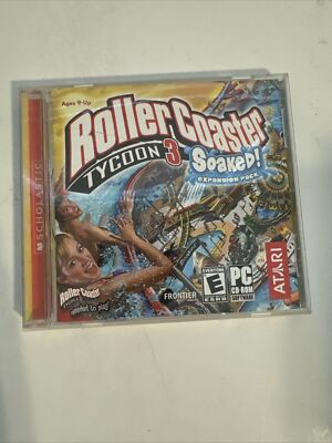 Rollercoaster Tycoon 3 Soaked! Expansion Pack PC CD-ROM Jewel Case Atari 2005