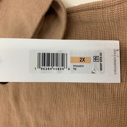 Calvin Klein Plus Logo Fitness Hoodie Women's Size 2X Brown - Picture 4 of 6