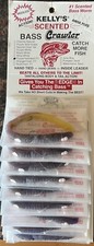 FREE SHIPPING Lot of 9 Kelly’s Scented Bass Crawler Purple/Yellowtail FT.
