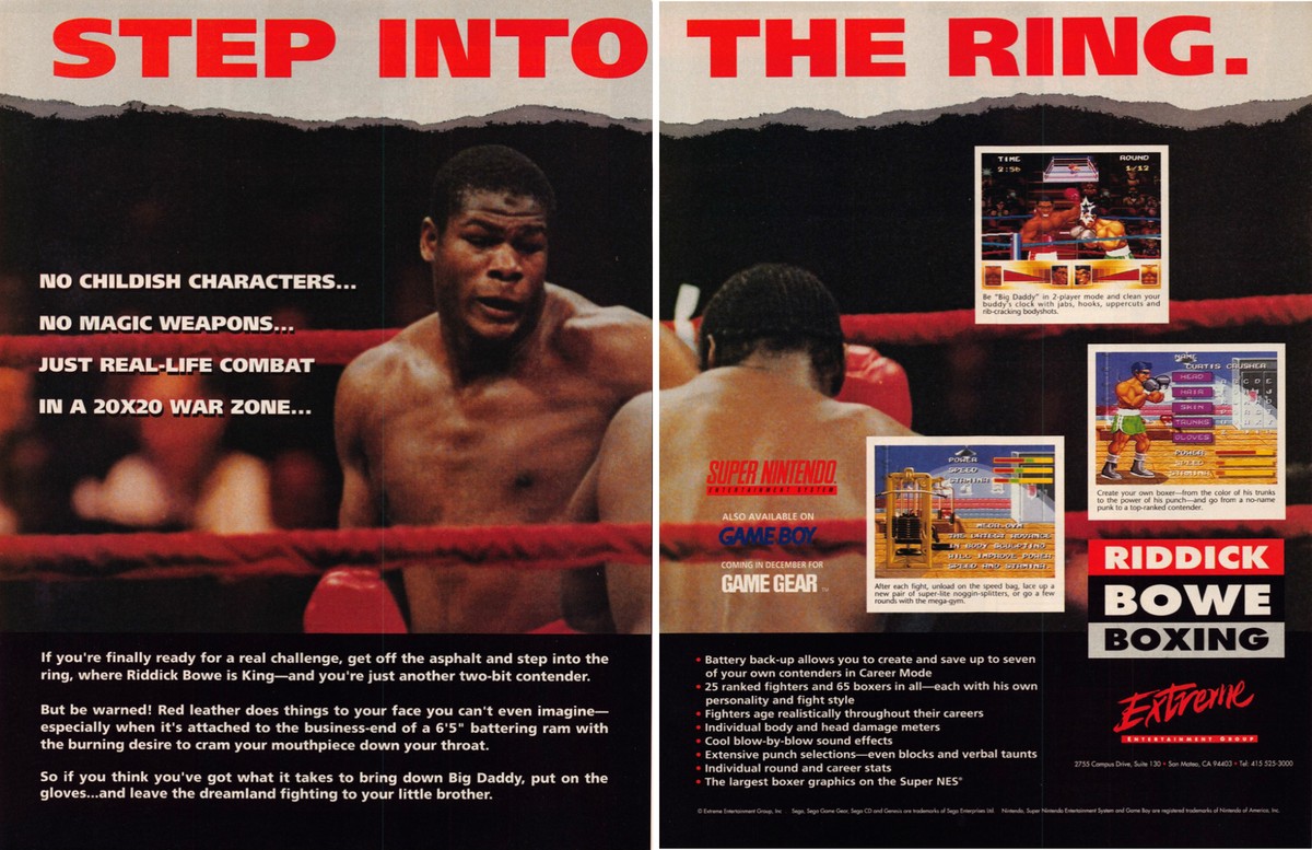 Stats Blow Up Boxing Riddick Bowe Boxing Video Game 1990s Print