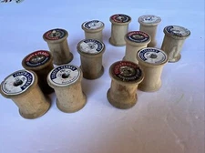 Vintage Wooden Coats & Clark’s Sewing Thread Lot Of 12 Empty Spools