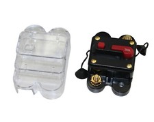 250A Waterproof Car Audio Inline Circuit Breaker Fuse Holder 12-48V Protection