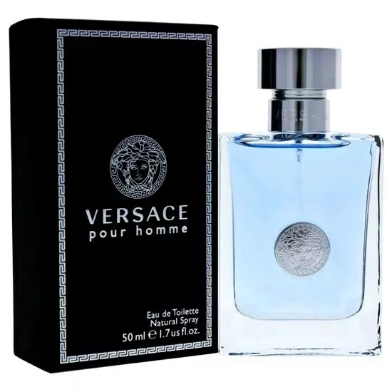 VERSACE POUR HOMME EAU DE TOILETTE SPRAY FOR MEN 1.7 Oz 50 ml BRAND NEW IN BOX