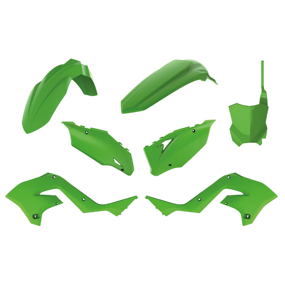 Polisport Green Restyle Plastics Kit - Kawasaki Kx 125/250 2003-08 To Kxf450 2020 Style - Image 3