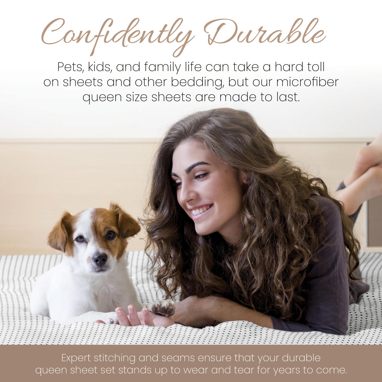 4 Piece King Bedding Sheet Set Gray Stippled - Sleep Ever with These Ultra-So...