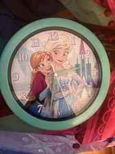 Disney Frozen 9.75 inch Round Wall Clock Elsa  Anna Quartz Accuracy Olaf Movie
