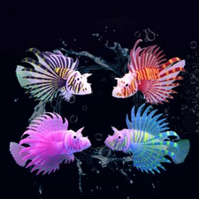 Silicone Simulation Lionfish Jellyfish Luminous Aquarium Supply Fish Tank Decor