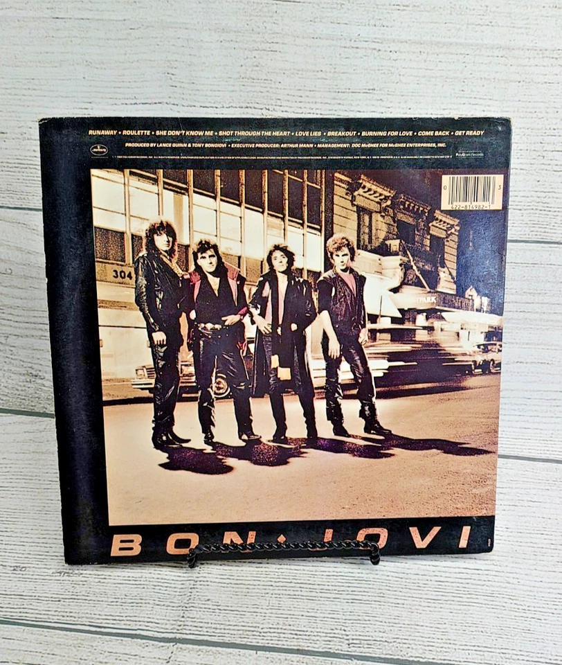 Bon Jovi Self-Titled (Vinyl LP Record Mercury 1984) Glam Rock 814 982-1 M1 Foto 2 de 4