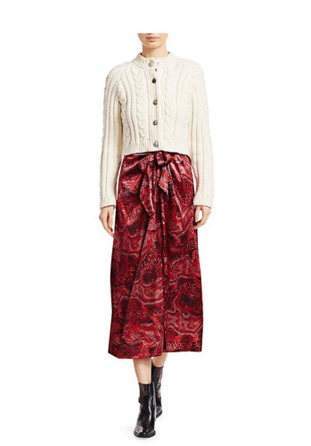 ganni 100% silk wrap skirt size D40 Uk14 - Picture 12 of 12