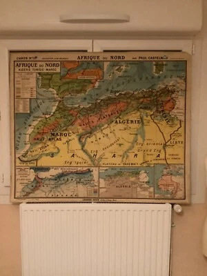 Carte géographique ancienne scolaire « Afrique du Nord » Hatier - Photo 1/4