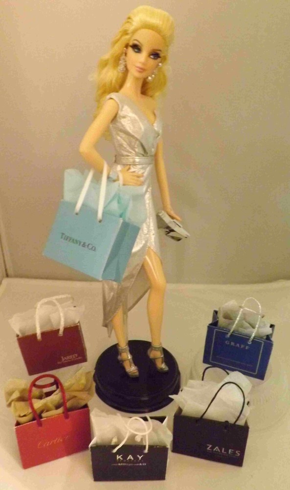 Jewelry Miniature Gift/Shopping Bag 4 Barbie DollHouse Silkstone Fashion Royalty