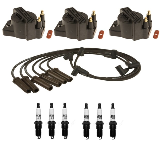 Ignition Wires 3 Coils 6 Spark Plugs 0.06" Kit ACDelco For Pontiac
