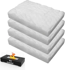 Ceramic Wool Wick Sponge - 12"x8"x2" - 4 Pcs Ceramic Wool for Tabletop Firepits