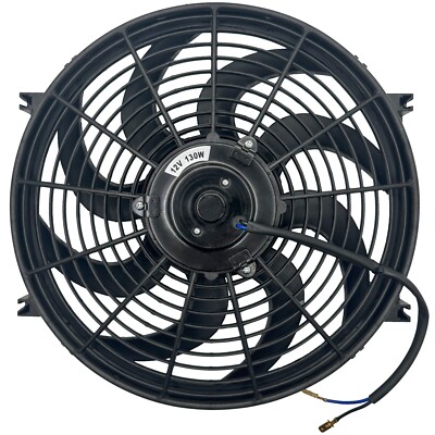 14-15 INCH ELECTRIC AUTO RADIATOR COOLING FAN HUGE 130 WATT 12V MOTOR ...