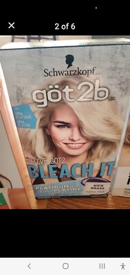 got 2b Cool platinum hair bleach with purple hair mask