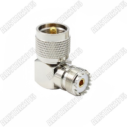 1x Adaptador UHF Macho Enchufe PL259 a SO239 UHF Hembra Jack Ángulo Recto Conector RA - Imagen 5 de 7