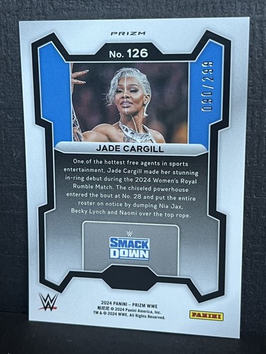 2024 Panini Prizm WWE Jade Carroll Rookie Red Parallel /299 Smackdown #126 - Foto 2 di 2