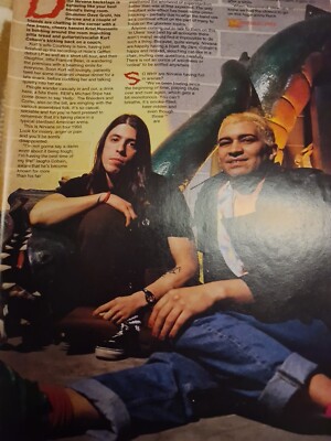 Vintage DAVE GROHL KURT COBAIN NIRVANA FOO FIGHTERS A4 POSTER KERRANG