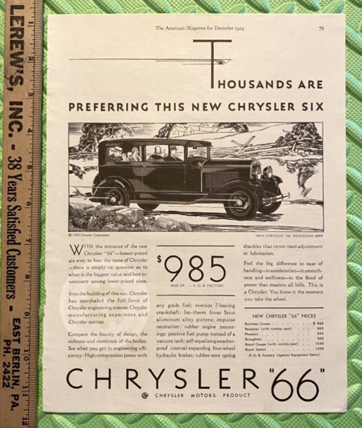 Original 1929 Cars Print Ad LOT. GRAHAM-PAIGE, DESOTO, FRANKLN ...