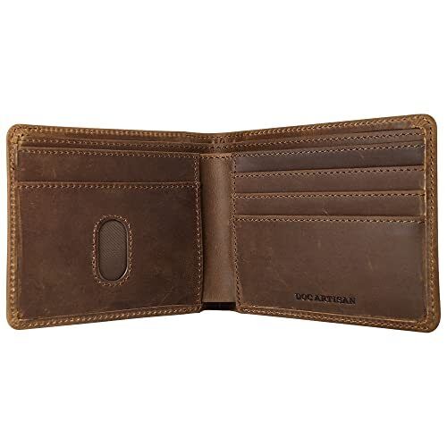 DOC ARTISAN Leather Wallet for Men | 100% Genuine Full Grain Leather Bifold W...