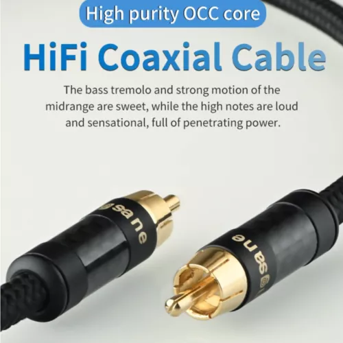 5N OCC Digital Koaxial Audio Kabel 75 Ω Subwoofer Ausgang SPDIF TV Endstufe - Bild 6 von 6