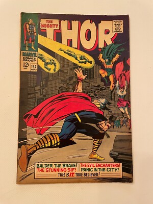 The Mighty Thor # 143 VF/NM Marvel Comic Book Loki Sif Odin Asgard 22 LI2