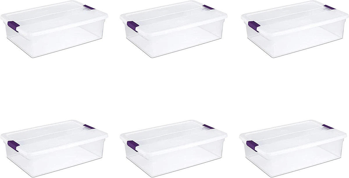 Sterilite 32 Quart Clear View Storage Container Tote w/ Latching