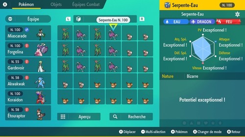 ✨Serpente-Eau Walking Wake 6IV lv100 ✨Pokemon ecarlate & Violet/Scarlet - Foto 3 di 6