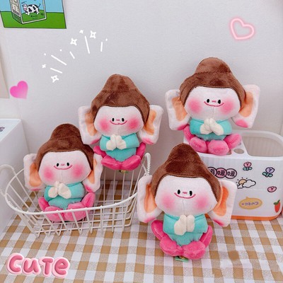 Creative Cute Buddha Plush Magnetic Doll Keychain Bag Pendant Funny Charms _r1