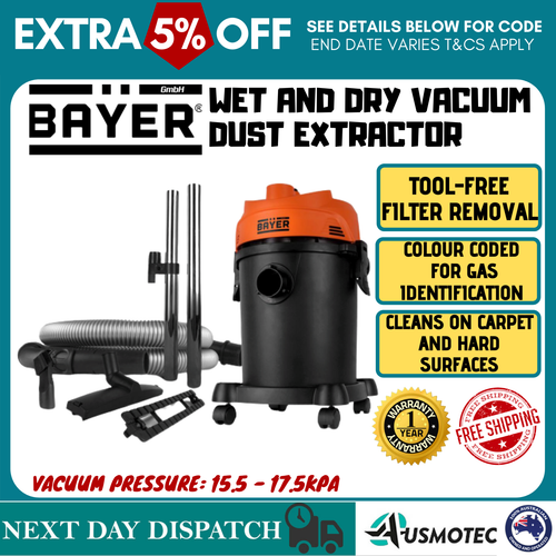 Bayer B20L 1400W 20L Wet and Dry Vacuum 