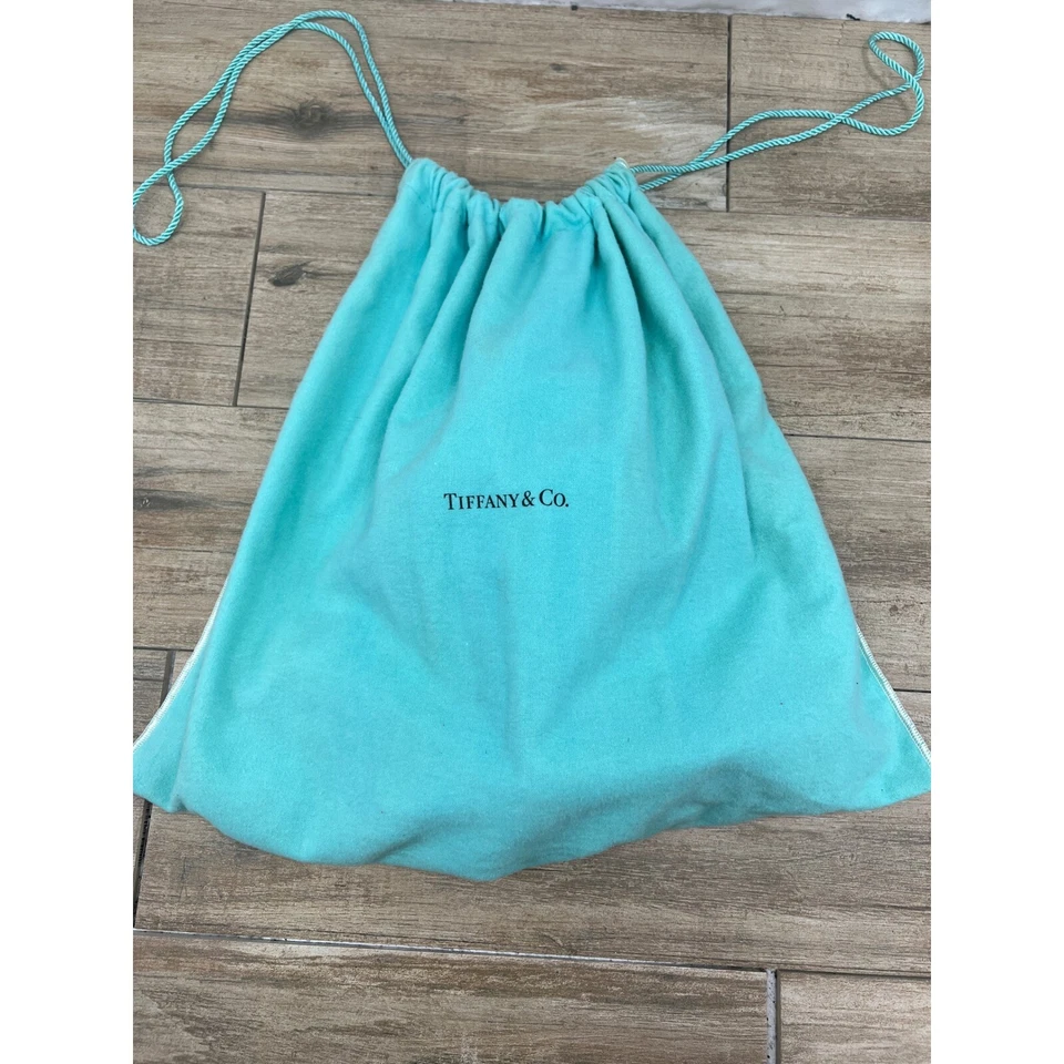 Bolso de Mano Tiffany & Co. de Diseñador de Cuero Gamuza Rosa Borde Metálico Foto 4 de 4