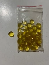 1984 Pente Replacement Pieces Yellow Glass 40 stones Parts Only great For crafts