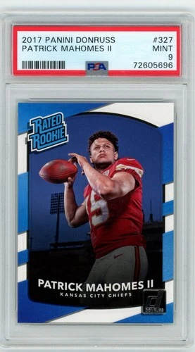 PSA 9 2017 Panini Donruss #327 Patrick Mahomes RC Chiefs