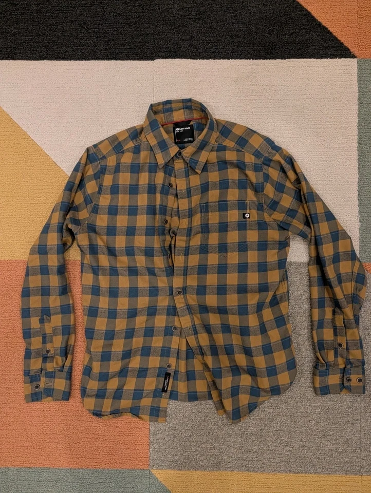 Лот из 7 - Marmot фланелевые рубашки средний длинным рукавом мягкий клетку - Изображение 2 из 4