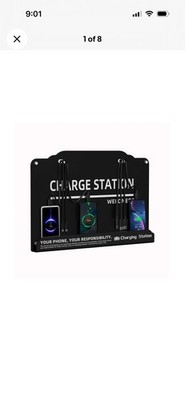 Wall Mounted Cell Phone Charging Station Mobile Apple Samsung