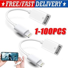 To Camera USB Female OTG Connector Adapter Cable For Apple iPhone iPad iPod lot