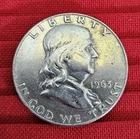 1963 Ben Franklin HALF DOLLAR, Silver Coin, Uncertified